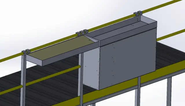 CABINET FOR RAILING SERVICE MODULES Powdercoated, Service maintenance moduls 