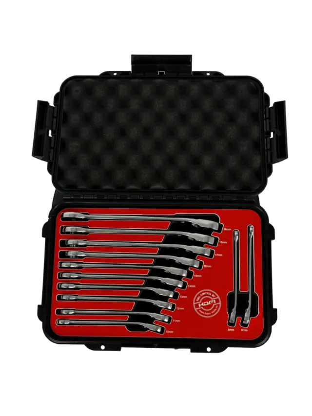 KOMB. NØKKELSETT M/ SKRALLE 8-19MM 12STK FACOM -  Leveres i koffert 467B - FTC 