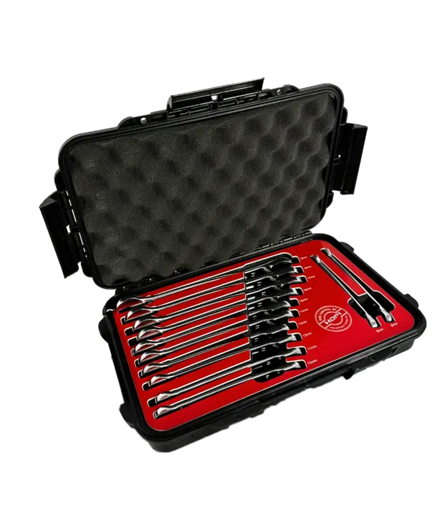 KOMB. NØKKELSETT M/ SKRALLE 8-19MM 12STK FACOM -  Leveres i koffert 467B - FTC 