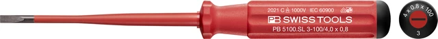 SKRUTREKKER RETT NR3 VDE SLIM PB 5100.SL 0.8x4x100mm Classic - PB Swiss Tools 