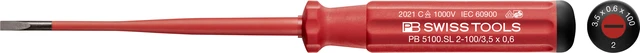 SKRUTREKKER RETT NR2 VDE SLIM PB 5100.SL 0.6x3.5x100mm Classic - PB Swiss Tools 