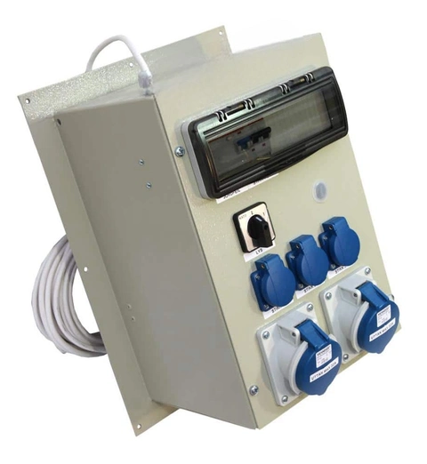 CONTAINERINNTAK 32A 230V 12kW, Lysbryter, 3 x 230v, 2 x 16A-3P