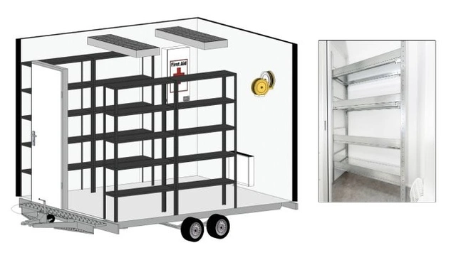 LAGER VERKTØYHENGER 300 MOBIL VOGN Tilhenger, L4557xB2460xH3050mm 