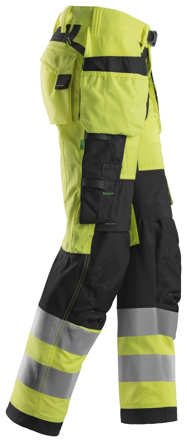 BUKSE 6932 HIGH-VIS KL.2 STR: 50 GUL/SORT Snickers 