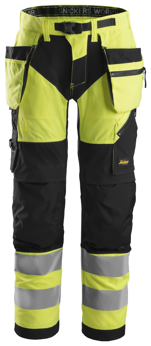 BUKSE 6932 HIGH-VIS KL.2 GUL/SORT Snickers