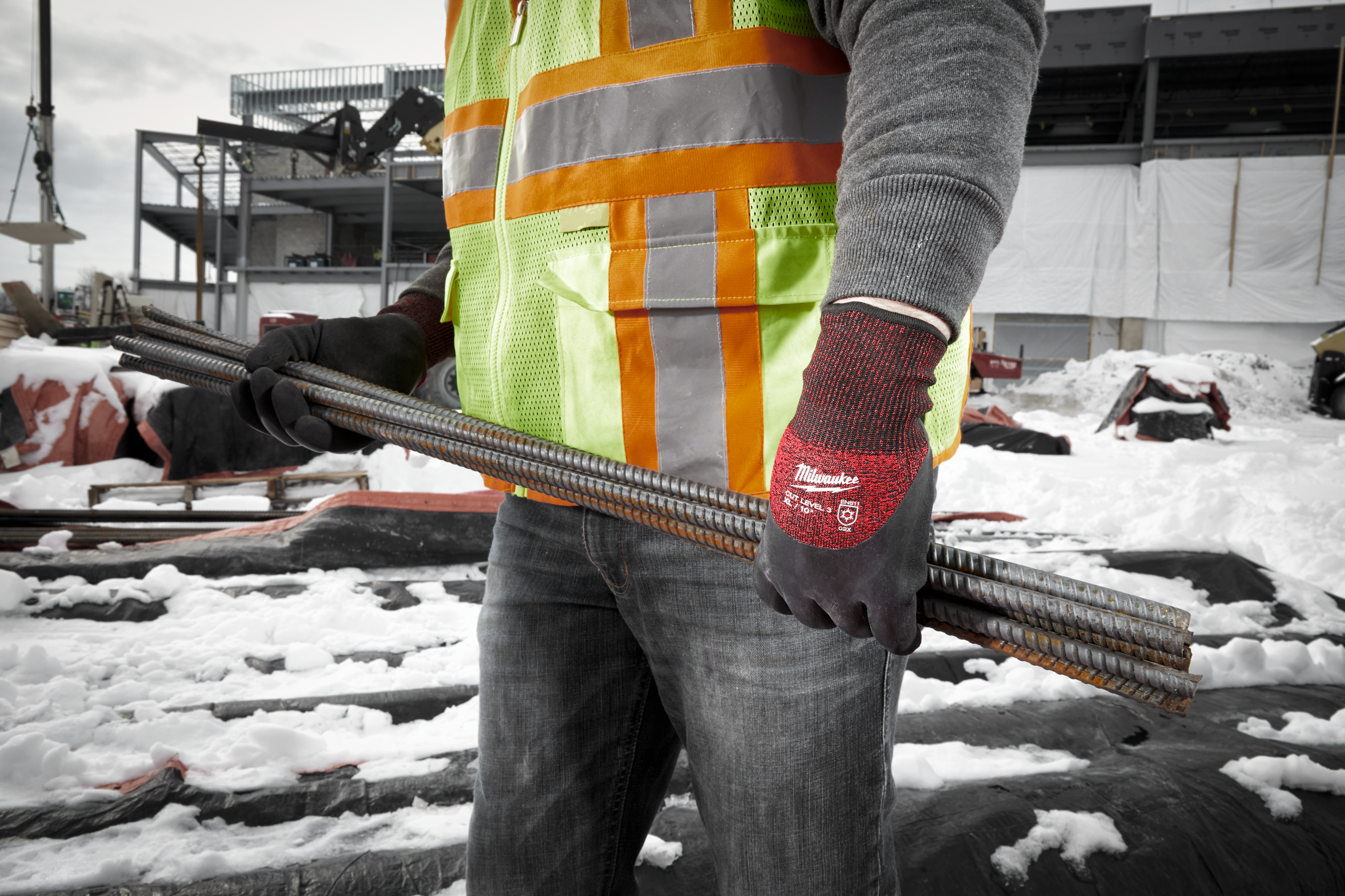 HANSKE VINTER KUTT A STR: 9/L Nitril - Milwaukee 