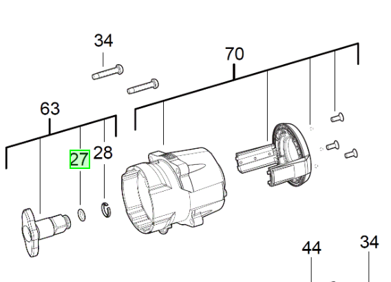 O-RING TIL MUTTERTREKKER 1/2" DR. Milwaukee 