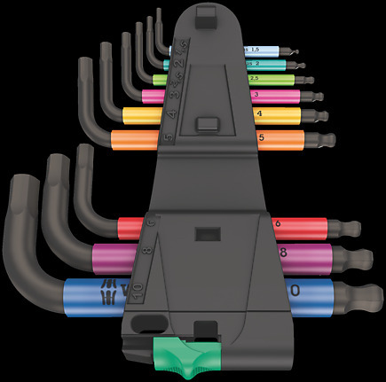 L-NØKKEL UNBRAKO 950/9 HEX-PLUS MC 2 950/9 hex plus Wera 9 DELER 