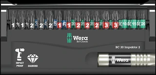 BITSSETT 1/4" 30 IMPAKTOR 2, 30 DELER Wera 