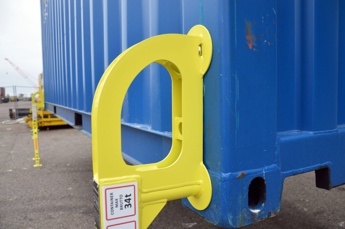 STØTTEBEN FOR CONTAINER SETT 4 STK Maks 34 tonn for std. ISO containere 