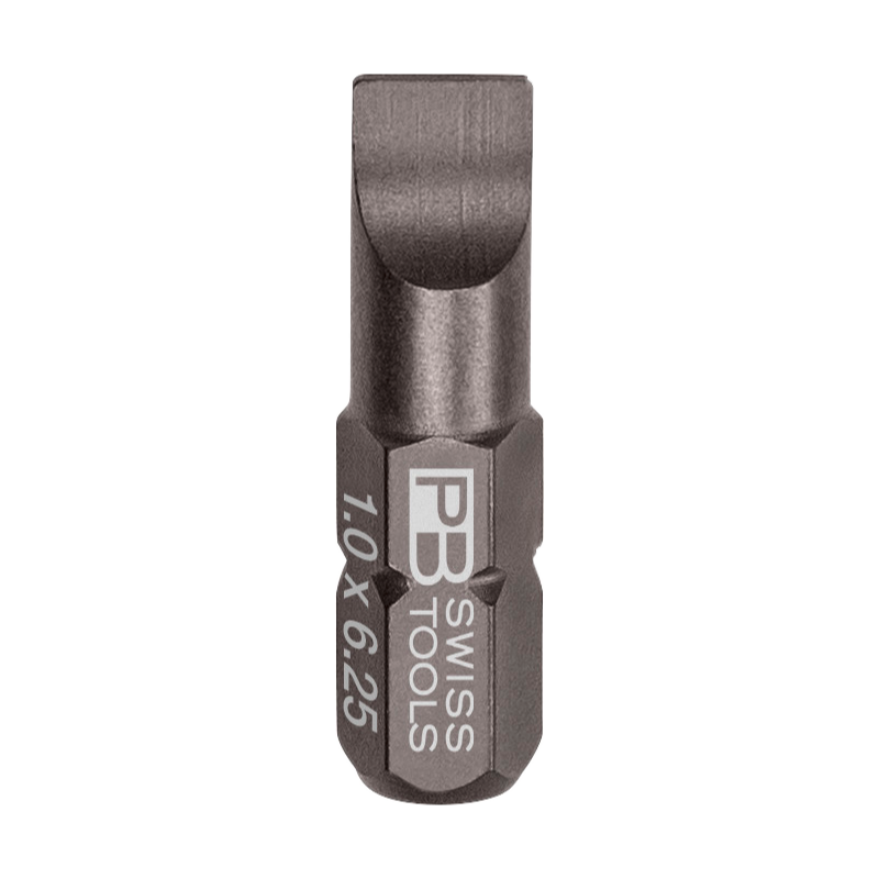 BITS 1/4&quot; RETT 1,6X10 L=25MM SWISS Din 3126 C6 PB Swiss