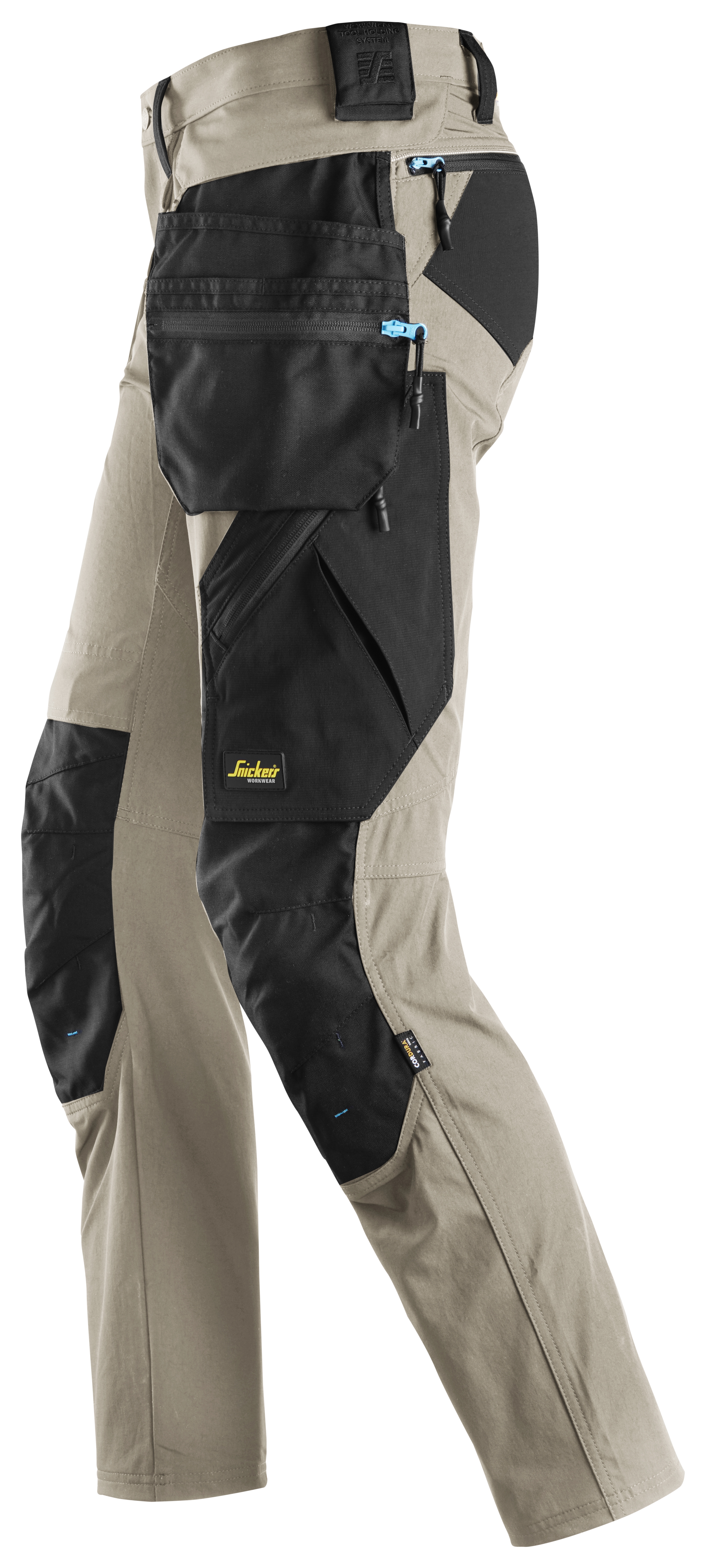BUKSE 6208 KHAKI/SORT HL STR: 104 LiteWork - Snickers 