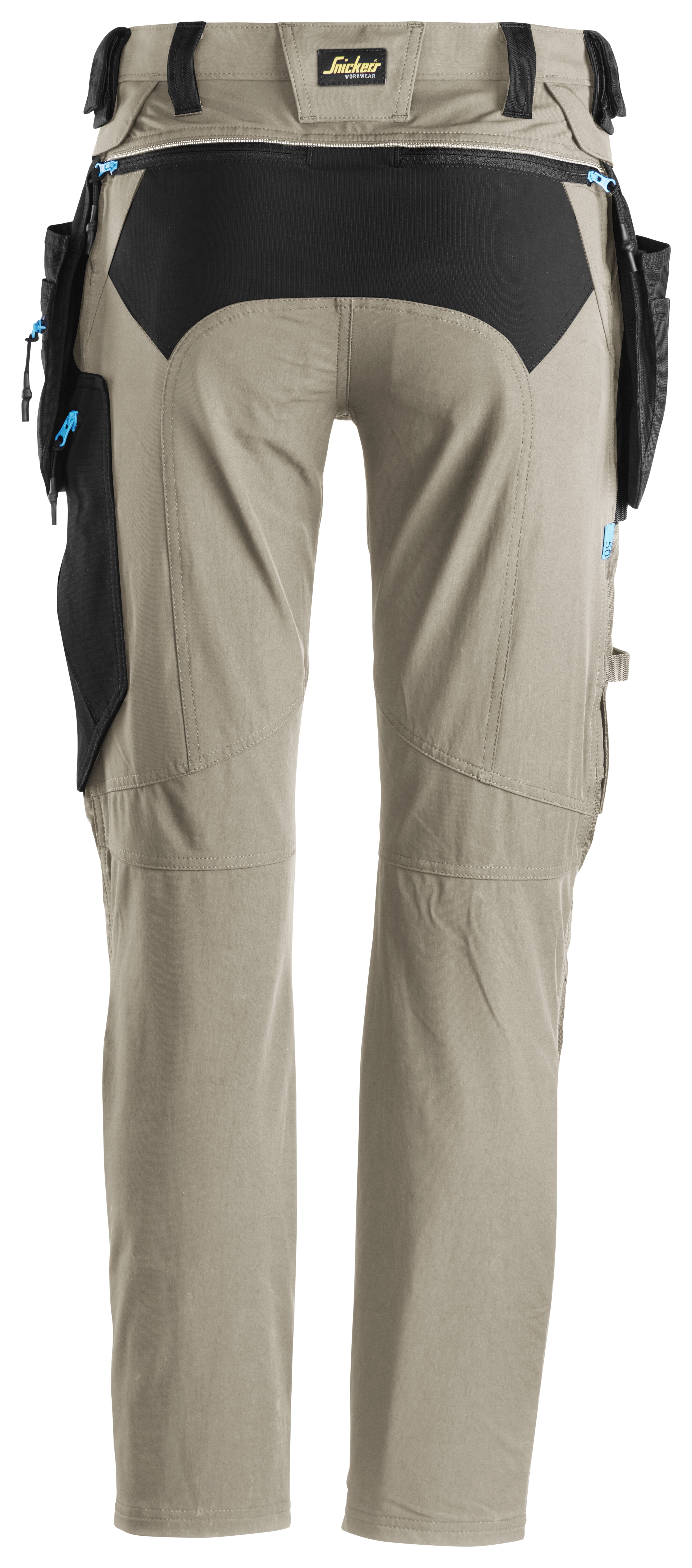 BUKSE 6208 KHAKI/SORT HL STR: 116 LiteWork - Snickers 