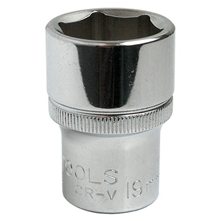 PIPE 1/2" SEKSKANT 9MM Forniklet, forkrommet, polert KC Tools 