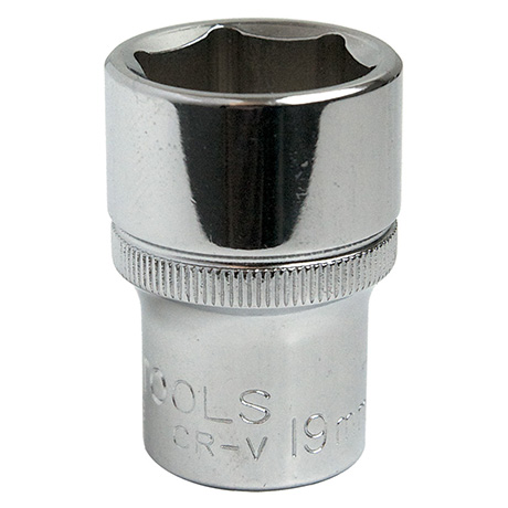 PIPE 1/2&quot; SEKSKANT 10MM Forniklet, forkrommet, polert KC Tools