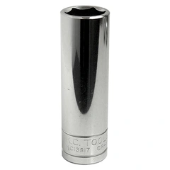 PIPE LANG 1/2&quot; SEKSKANT 11MM Forniklet, forkrommet, polert KC Tools