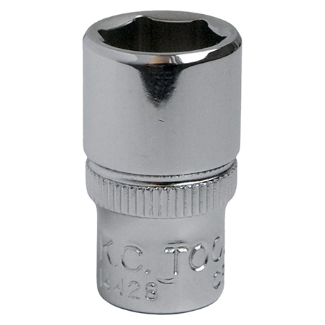 PIPE 1/4" SEKSKANT  7/32" Forniklet, forkrommet, polert KC Tools
