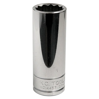 PIPE LANG 3/8" TOLVK 12MM Forniklet, forkrommet, polert KC Tools 