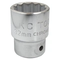 PIPE KORT 3/4&quot; DR. TOLVK. 1-13/16&quot; Krommet og polert AOK - KC Tools