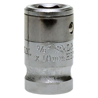 OVERGANG 3/8&quot; FOR 10MM BITS Forkrommet, Polert - Fosen Tools