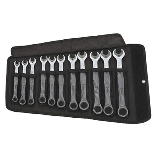 SKRALLENØKKELSETT JOKER 11-DEL RETT MM 8-19mm Sort Nylonveske Wera 