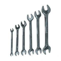 FASTN&#216;KKELSETT 6 STK 1/4&quot; - 1&quot; Forkrommet og polert KC Tools