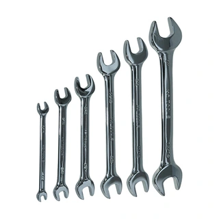 FASTN&#216;KKELSETT 6 STK 1/4&quot; - 1&quot; Forkrommet og polert KC Tools