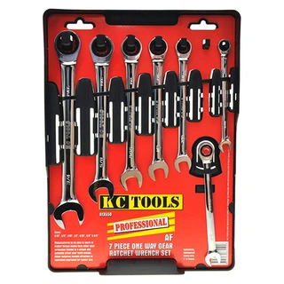 FASTN&#216;KKEL SETT 5/16-3/4&quot; M/SKRALLE En Vei, Polert, 7 Stk,  KC Tools