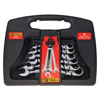 KOMB.N&#216;KKEL SETT AF M/SKRALLE LEDD 7Stk 5/16-3/4&quot; KC Tools