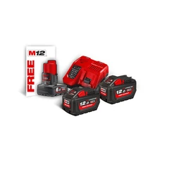 BATTERISETT M18 12,0AH NRG122 2+1 batteri og lader - Milwaukee 