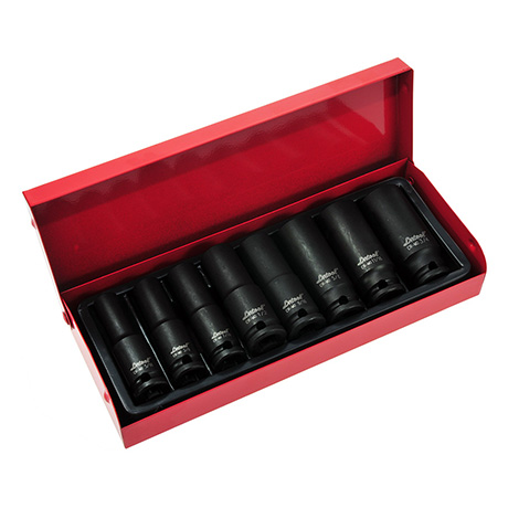 KRAFTPIPESETT 3/8&quot; 8STK LANGE - TOMMER 5/16&quot; - 3/4&quot; -  KC Tools