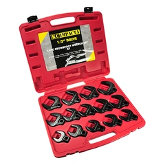 KR&#197;KEFOTSETT KRAFT 1/2&quot; DR. TOMMER 1-1/16&quot; - 2&quot; 14stk i Koffert -  KC Tools