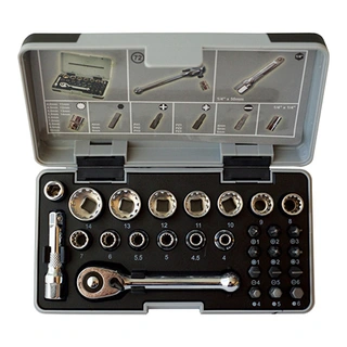 SPLINEPIPESETT 1/4" 28-DELER 28-Deler, M4-14, 13 Bits KC Tools 