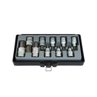 PIPESETT SEKSKANT 1/2" DR. INNV - TOMMER 5/32 - 3/4" 10stk Unbrako Piper KC Tools 