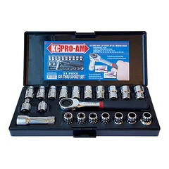 PIPEN&#216;KKELSETT &#197;PEN TYPE 21 DELERS KC Tools - 10-19mm og 3/8&quot; - 3/4&quot; sett