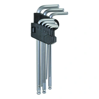 SEKSKANTN&#216;KKELSETT M/KULE TOMMER 8 Stk, 1/16-1/4&quot;, Plastholder KC Tools