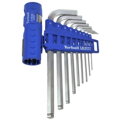 SEKSKANTN&#216;KKELSETT TURBALL MM 9 Deler 1,5 - 10mm M/Holder KC Tools