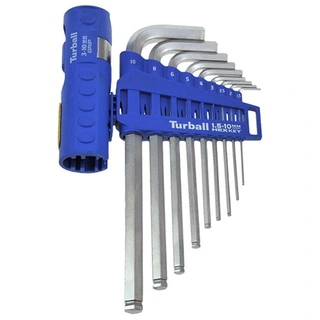 SEKSKANTN&#216;KKELSETT TURBALL MM 9 Deler 1,5 - 10mm M/Holder KC Tools