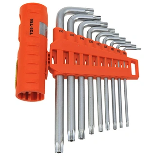 SKRUTREKKERSETT TURBALL TORX 9-Delers T10-T50 M/Holder KC Tools