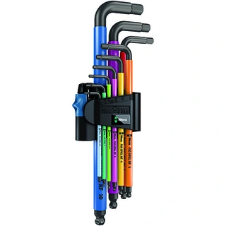 SEKSKANTNØKKELSETT UNBRAKO M/KULE 1,5 - 10 mm Mc 950 Spkl/9 Wera 