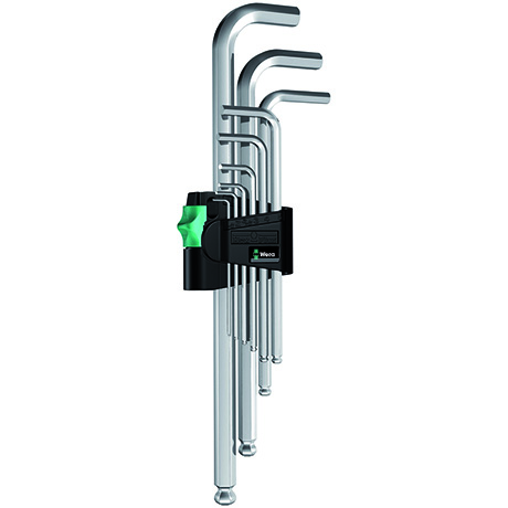 SEKSKANTN&#216;KKELSETT UNBRAKO M/KULE 1,5 - 10 mm Blank 950 Pkl/9 Wera