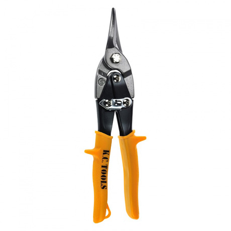 BLIKKSAKS 250MM RETT KC TOOLS Gul - Rett Kutt KC Tools