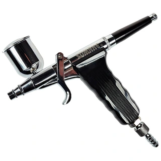 SPR&#216;YTEPISTOLSETT DBL ACTION 0,2MM Airbrush 5Cc/10Cc Kopp Adaptere Sumake
