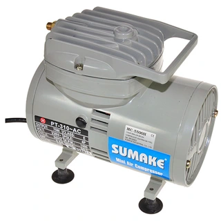 KOMPRESSOR MINI 1/10HK MEMBRAN 1/8" Uttak Maks 30Psi 100Db Sumake 