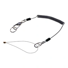 SIKRINGSNOR SPIRAL 430MM PU WIRE m/sjakler og svivel - FT