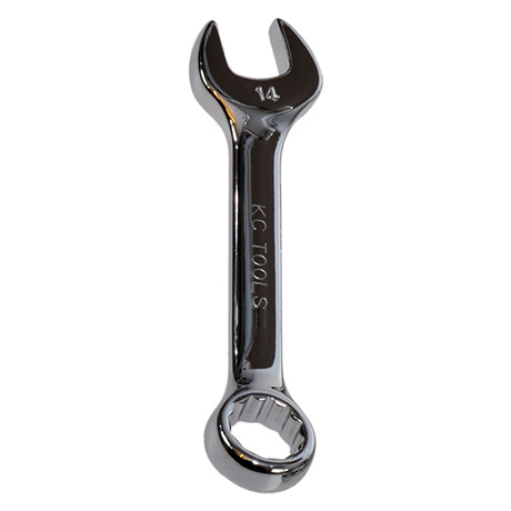 KOMBINASJONSNØKKEL KORT 11MM 15 Grader -110mm høyglanspolert KC Tools