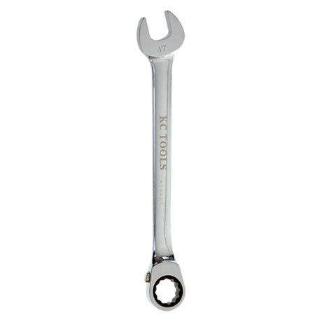 KOMBINASJONSN&#216;KKEL 3/8&quot; M/SKRALLE m/revers forkrommet KC Tools