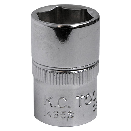 PIPE 3/8&quot; SEKSKANT - TOMMER Forniklet, forkrommet, polert KC Tools