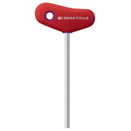 SEKSKANTN&#216;KKEL 4MM T SWISS 207L Ergonomisk T-H&#229;ndtak PB Swiss