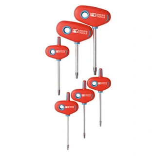 SKRUTREKKERSETT TORX 1441 SWISS 6 Stk M/Ergonomisk Kryssh&#229;ndtak PB Swiss